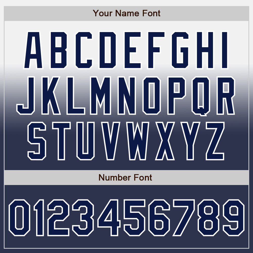 Custom White Navy Authentic Fade Fashion Baseball Jersey - Sky-Custom