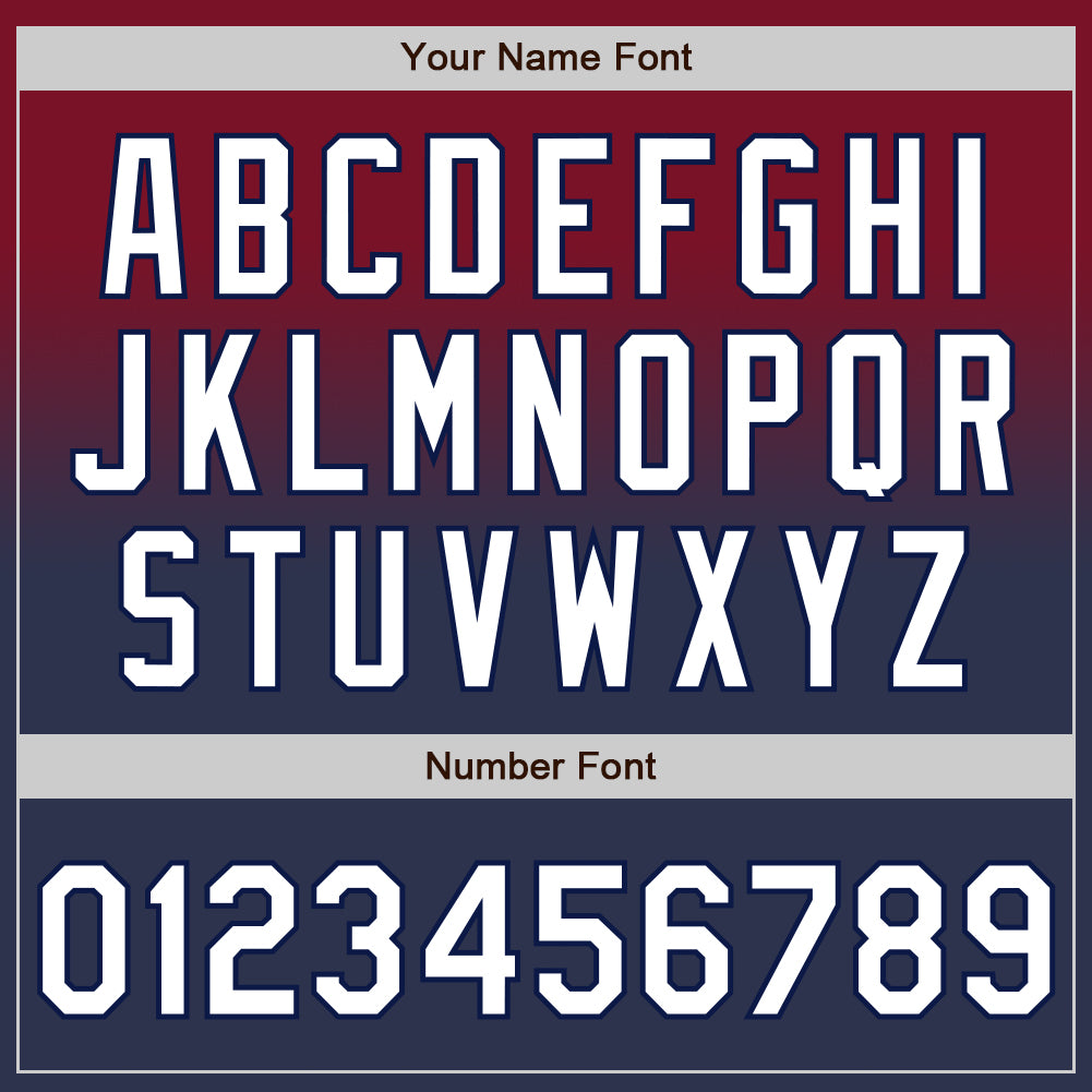 Custom Crimson White-Navy Authentic Fade Fashion Baseball Jersey - Sky-Custom