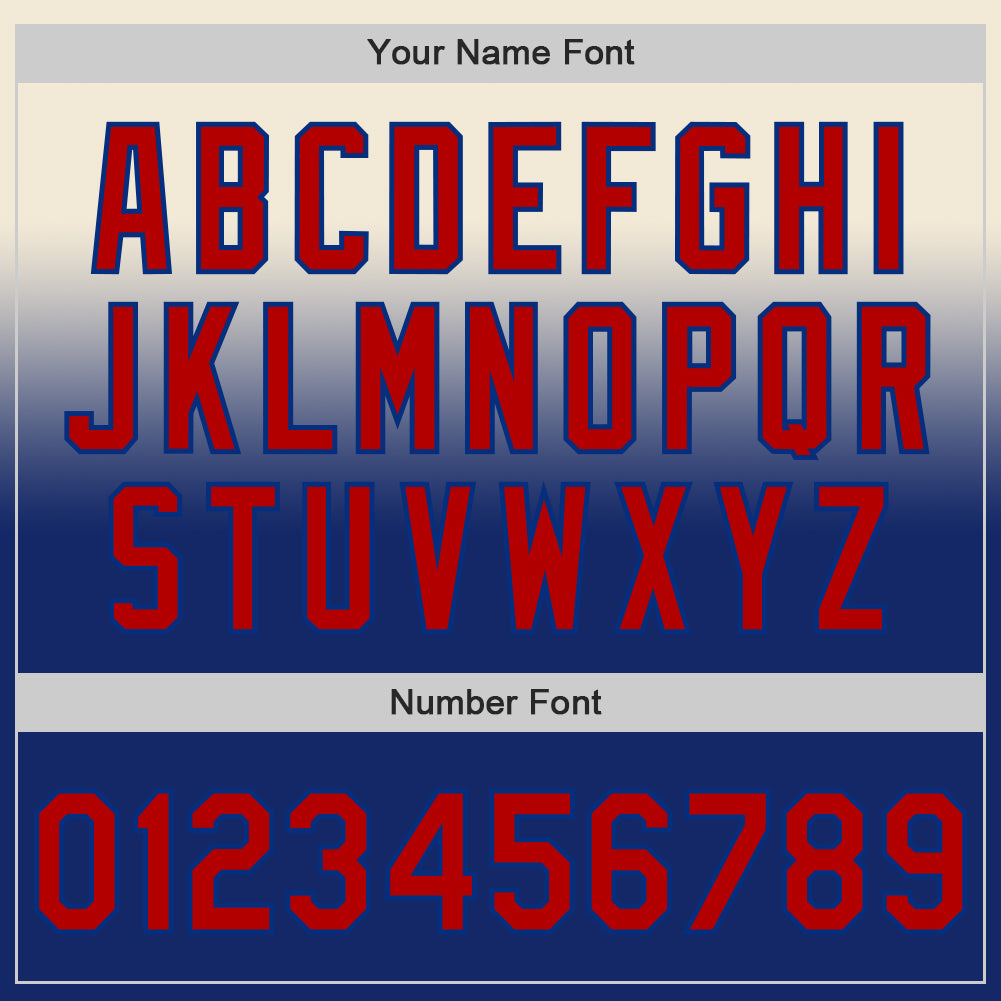 Custom Cream Red-Royal Authentic Fade Fashion Baseball Jersey - Sky-Custom