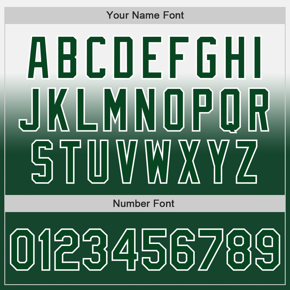 Custom White Green Authentic Fade Fashion Baseball Jersey - Sky-Custom