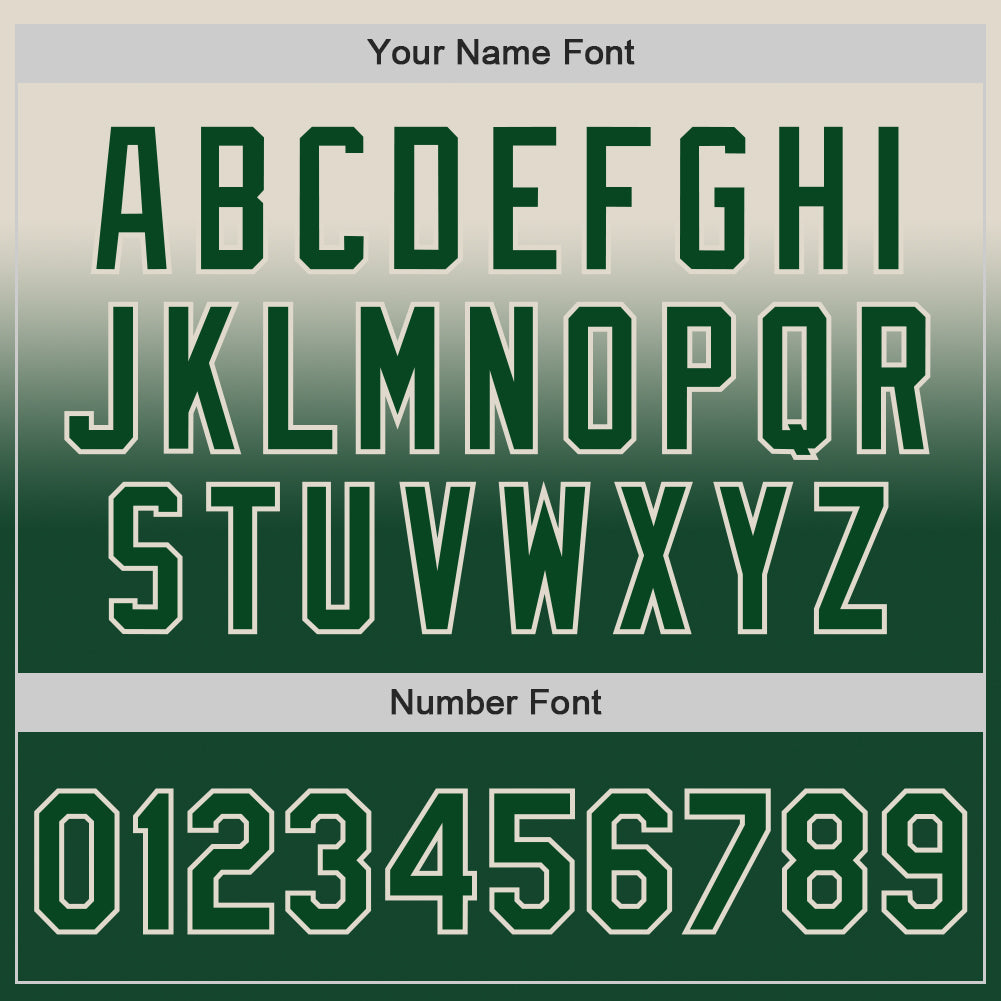 Custom Cream Green Authentic Fade Fashion Baseball Jersey - Sky-Custom