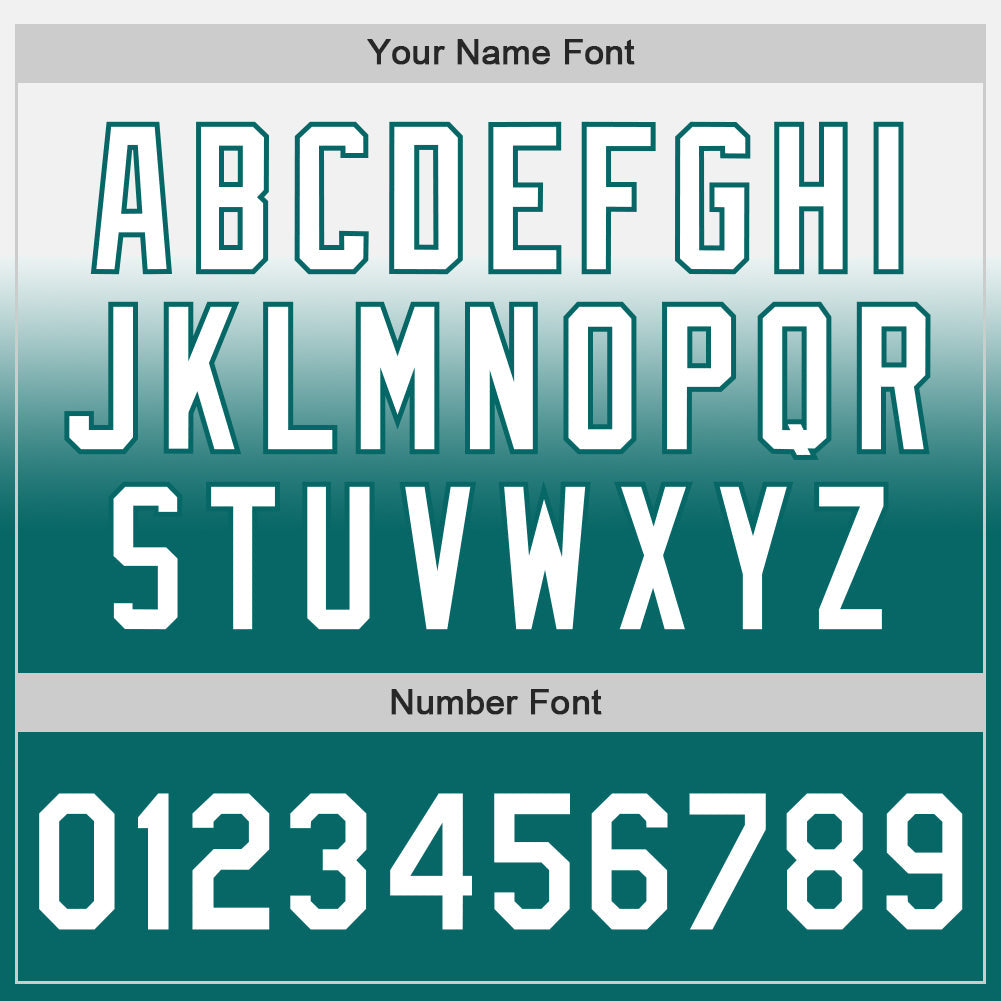 Custom White Teal Authentic Fade Fashion Baseball Jersey - Sky-Custom