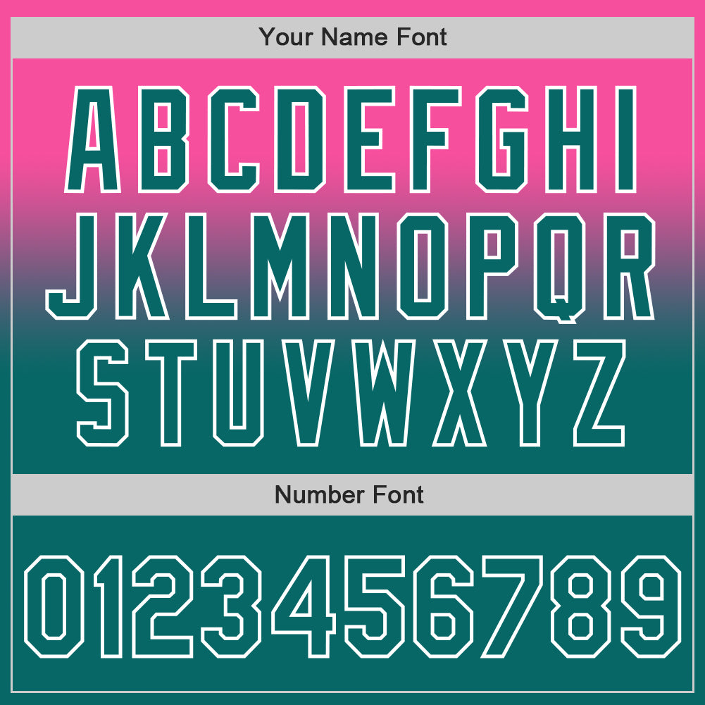 Custom Pink Teal-White Authentic Fade Fashion Baseball Jersey - Sky-Custom