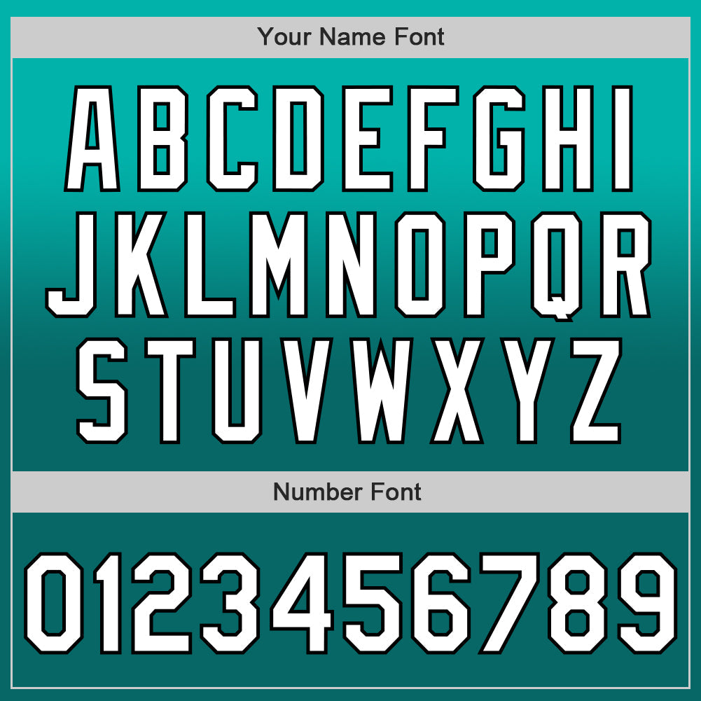 Custom Aqua White Teal-Black Authentic Fade Fashion Baseball Jersey - Sky-Custom