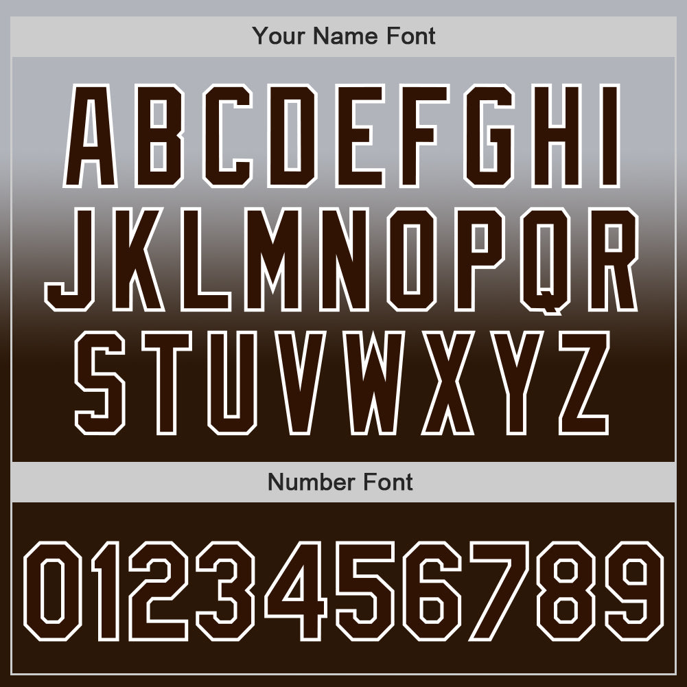 Custom Gray Brown-White Authentic Fade Fashion Baseball Jersey - Sky-Custom