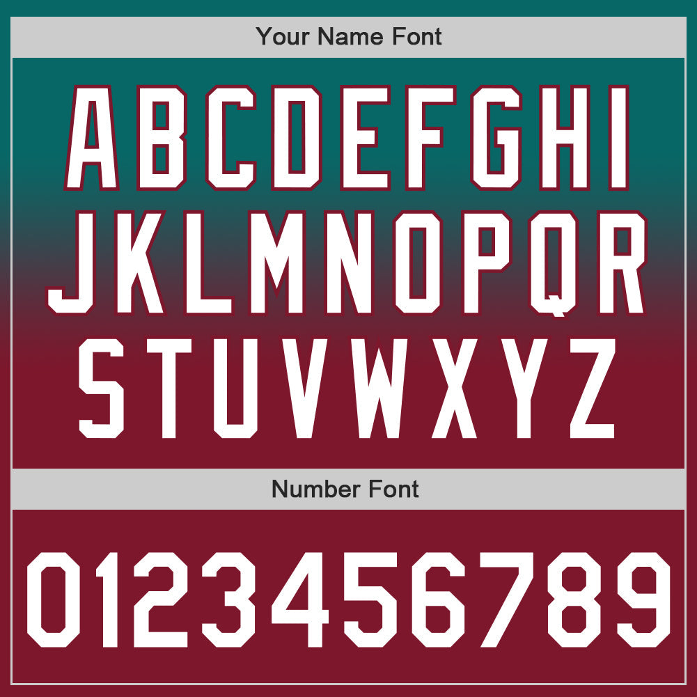 Custom Teal White-Crimson Authentic Fade Fashion Baseball Jersey - Sky-Custom