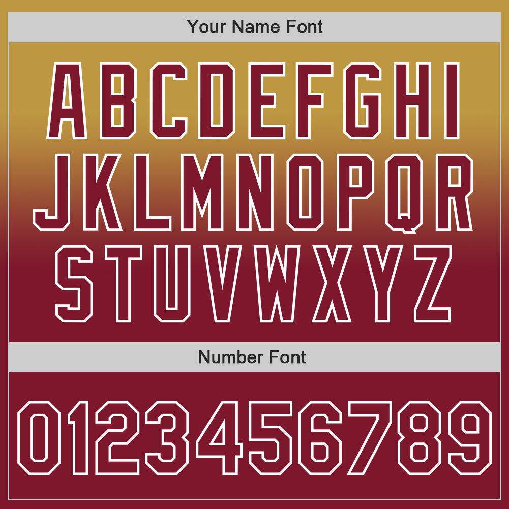 Custom Old Gold Crimson-White Authentic Fade Fashion Baseball Jersey - Sky-Custom