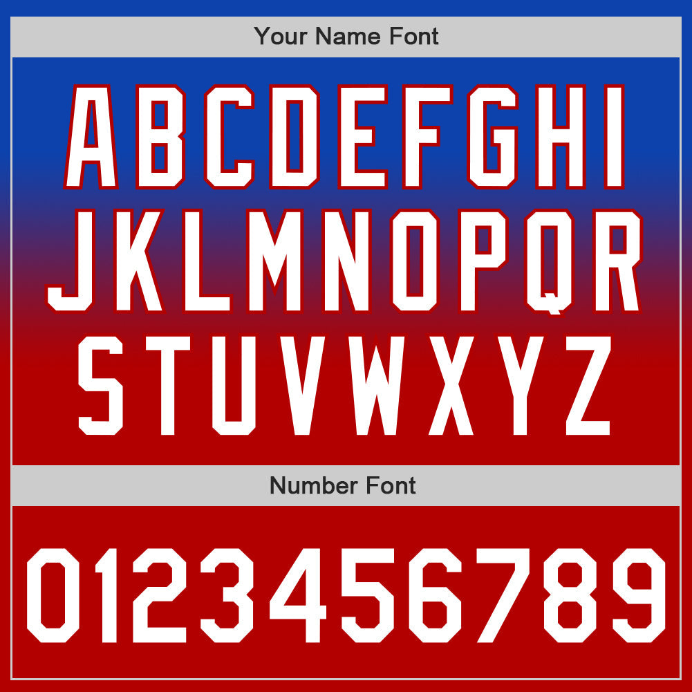 Custom Thunder Blue White-Red Authentic Fade Fashion Baseball Jersey - Sky-Custom