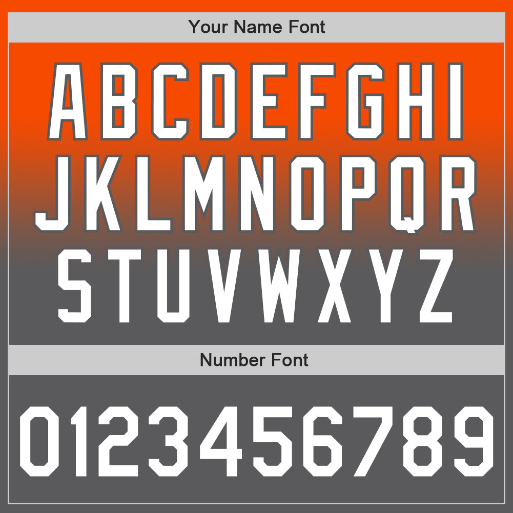 Custom Orange White-Steel Gray Authentic Fade Fashion Baseball Jersey - Sky-Custom