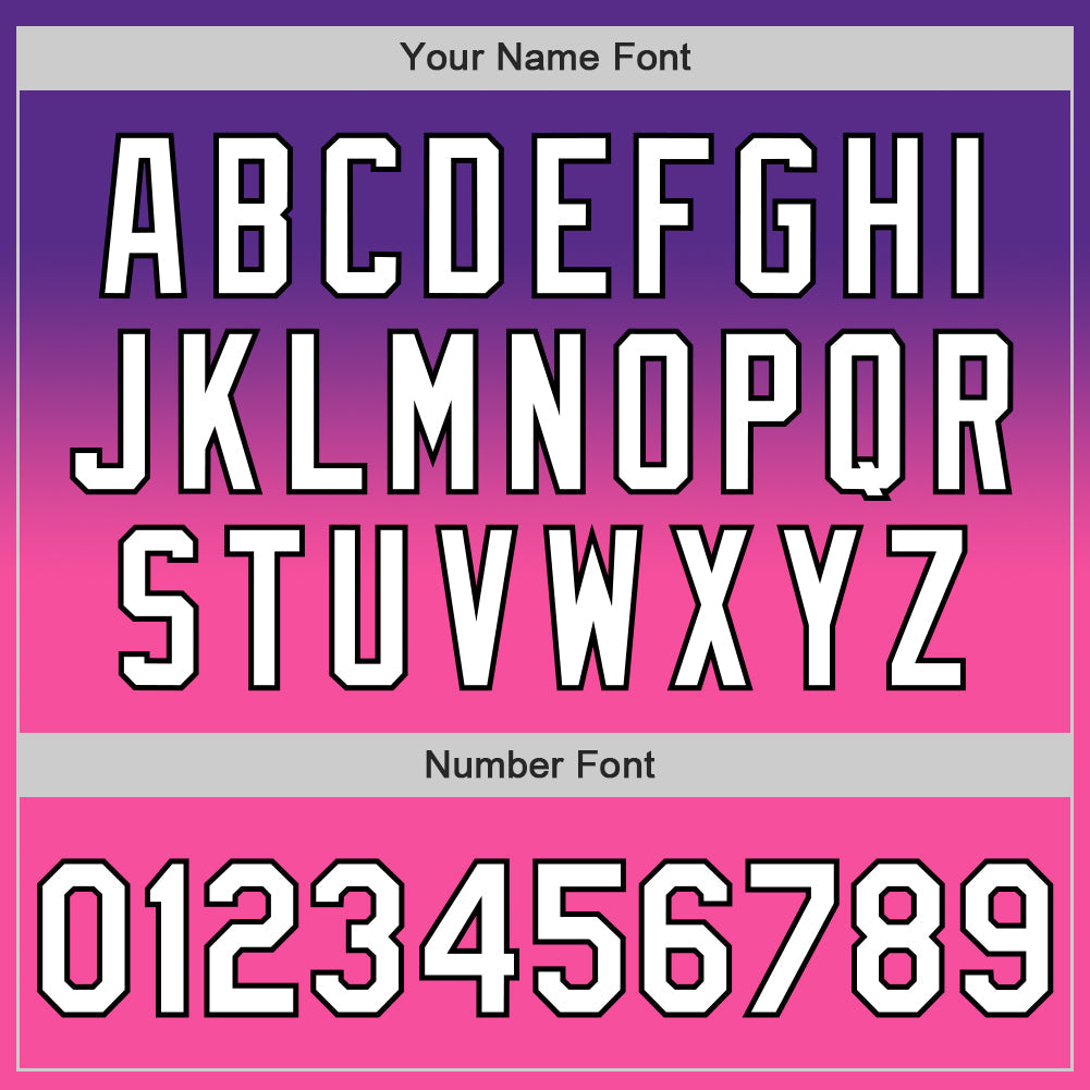 Custom Purple White Pink-Black Authentic Fade Fashion Baseball Jersey - Sky-Custom