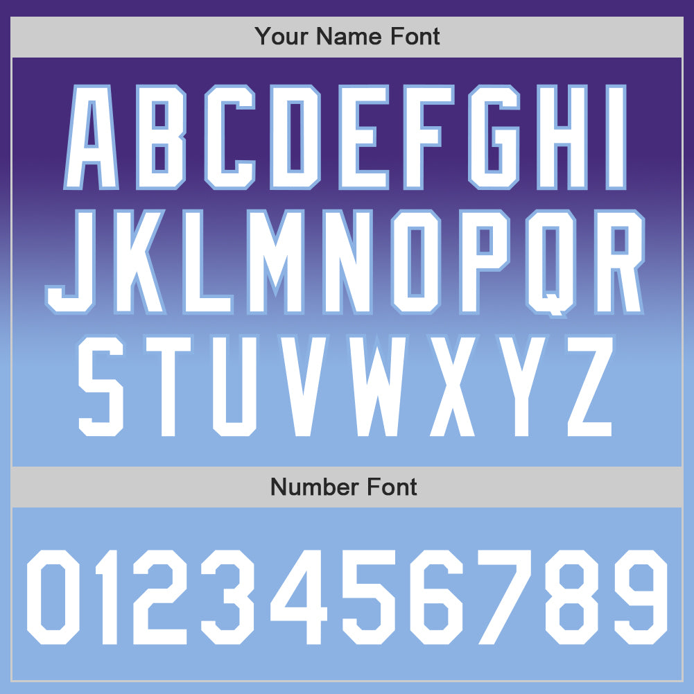 Custom Purple White-Light Blue Authentic Fade Fashion Baseball Jersey - Sky-Custom