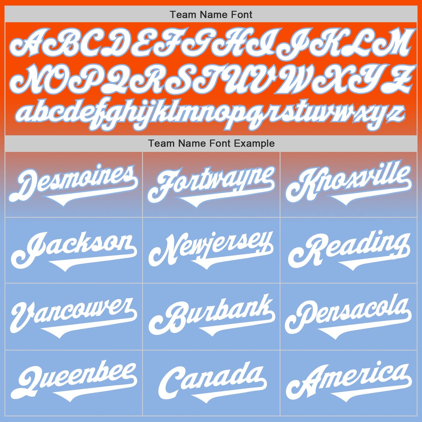 Custom Orange White-Light Blue Authentic Fade Fashion Baseball Jersey - Sky-Custom