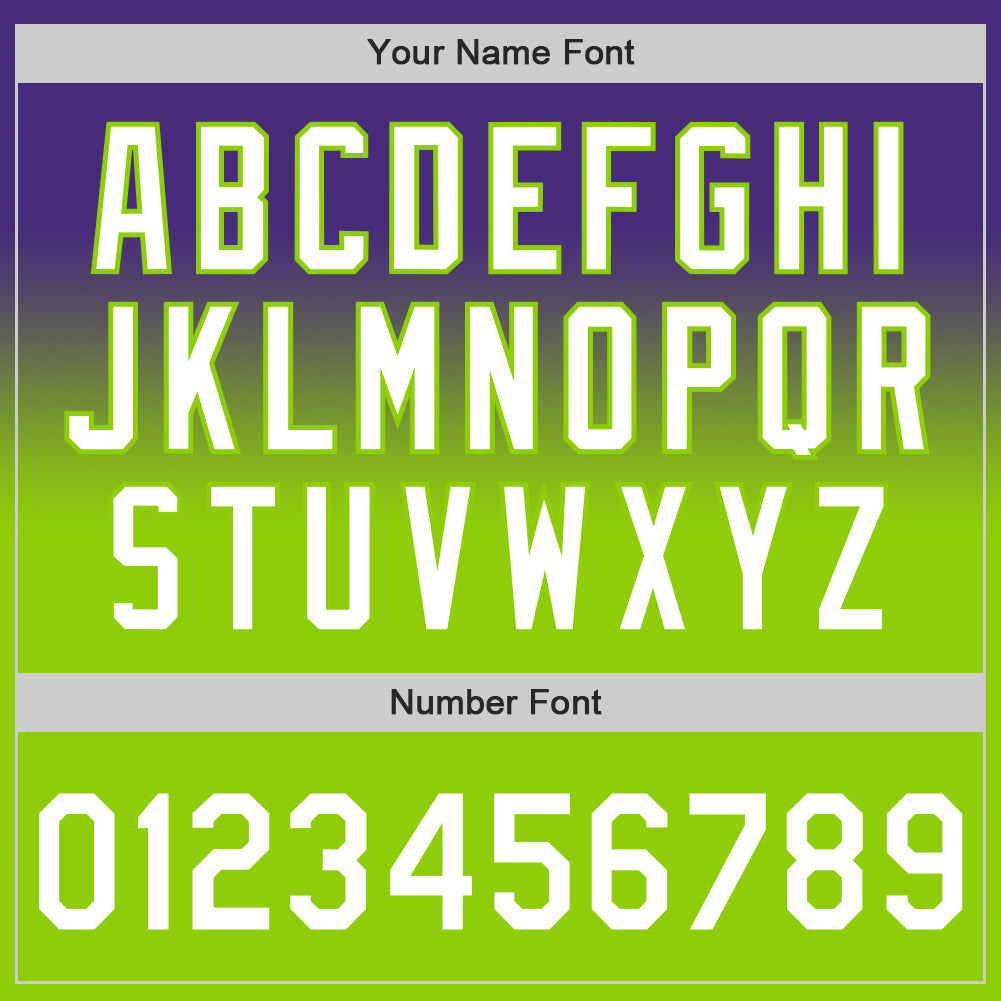 Custom Purple White-Neon Green Authentic Fade Fashion Baseball Jersey - Sky-Custom