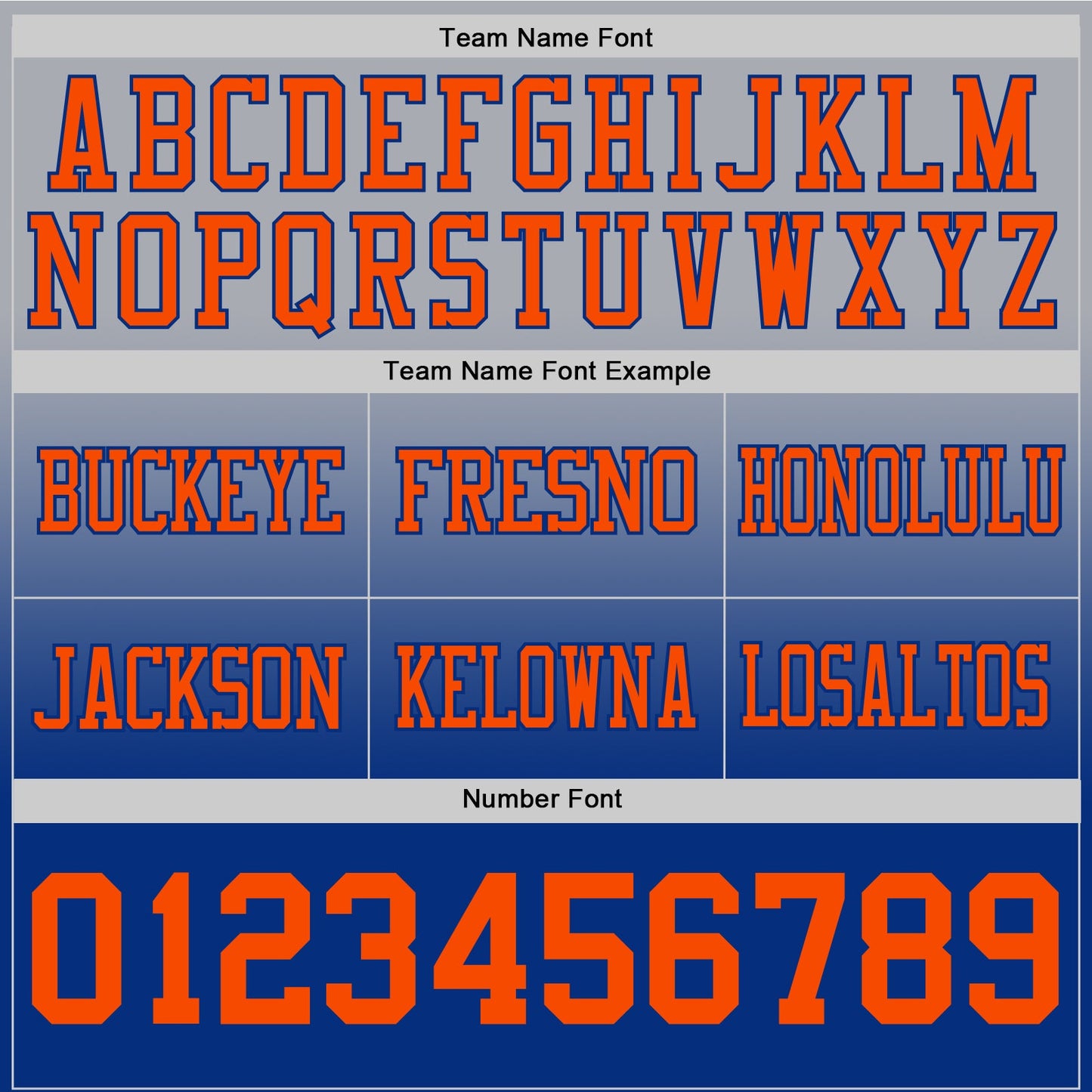 Custom Gray Orange-Royal Mesh Authentic Fade Fashion Football Jersey - Sky-Custom