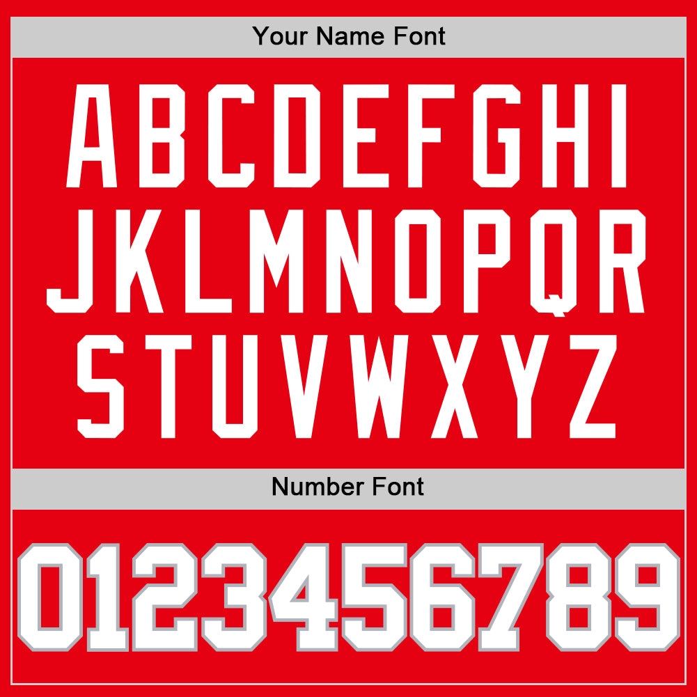 Custom Fire Red White-Gray Authentic Basketball Jersey - Sky-Custom