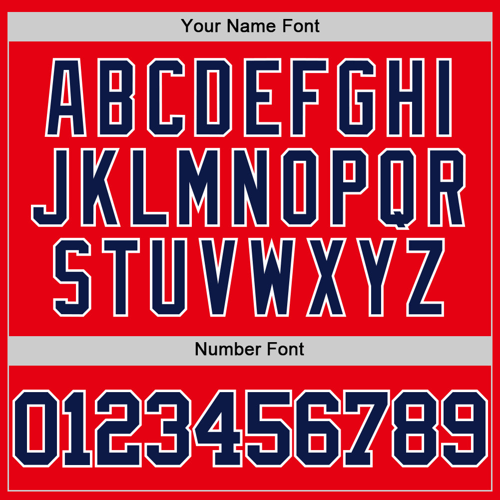 Custom Fire Red Navy-White Authentic Basketball Jersey - Sky-Custom