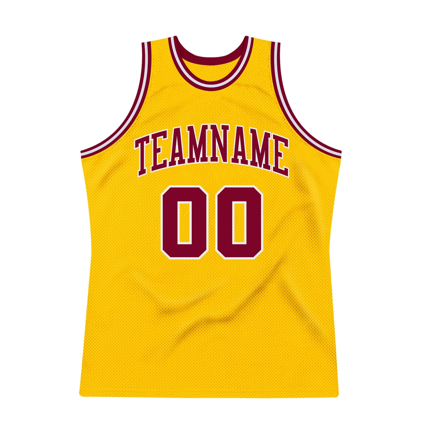 Custom Gold Maroon-White Authentic Throwback Basketball Jersey - Sky-Custom