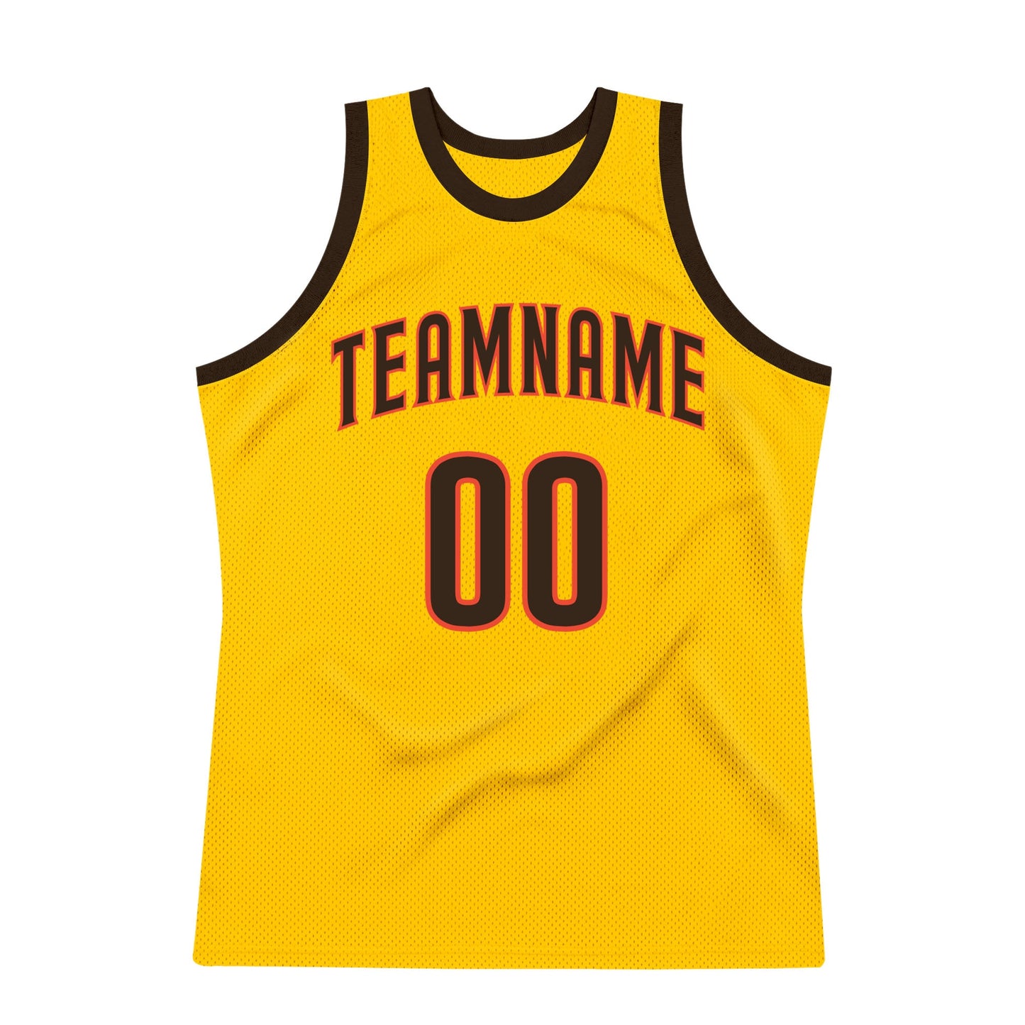 Custom Gold Brown-Orange Authentic Throwback Basketball Jersey - Sky-Custom
