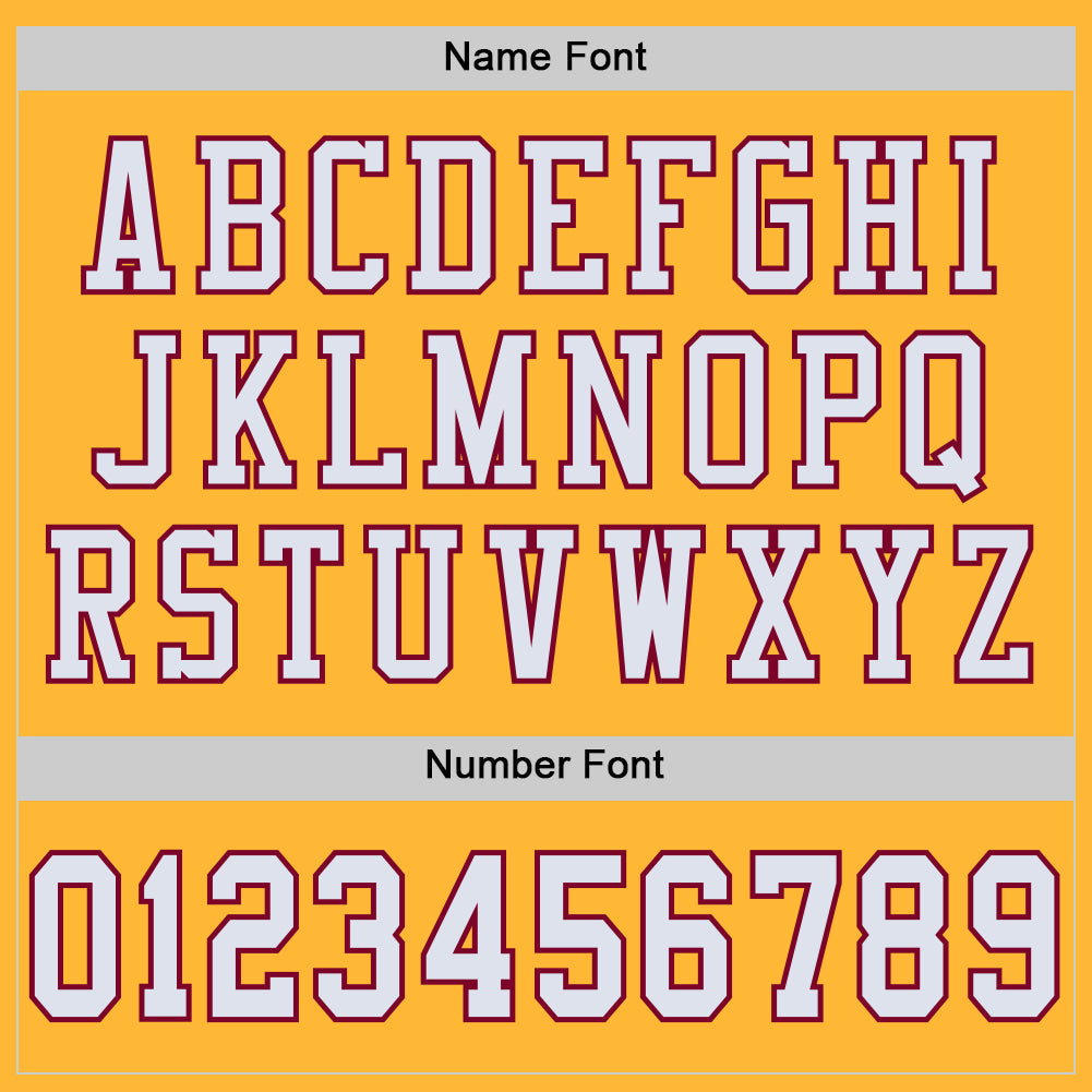 Custom Gold White-Maroon Mesh Authentic Throwback Football Jersey - Sky-Custom