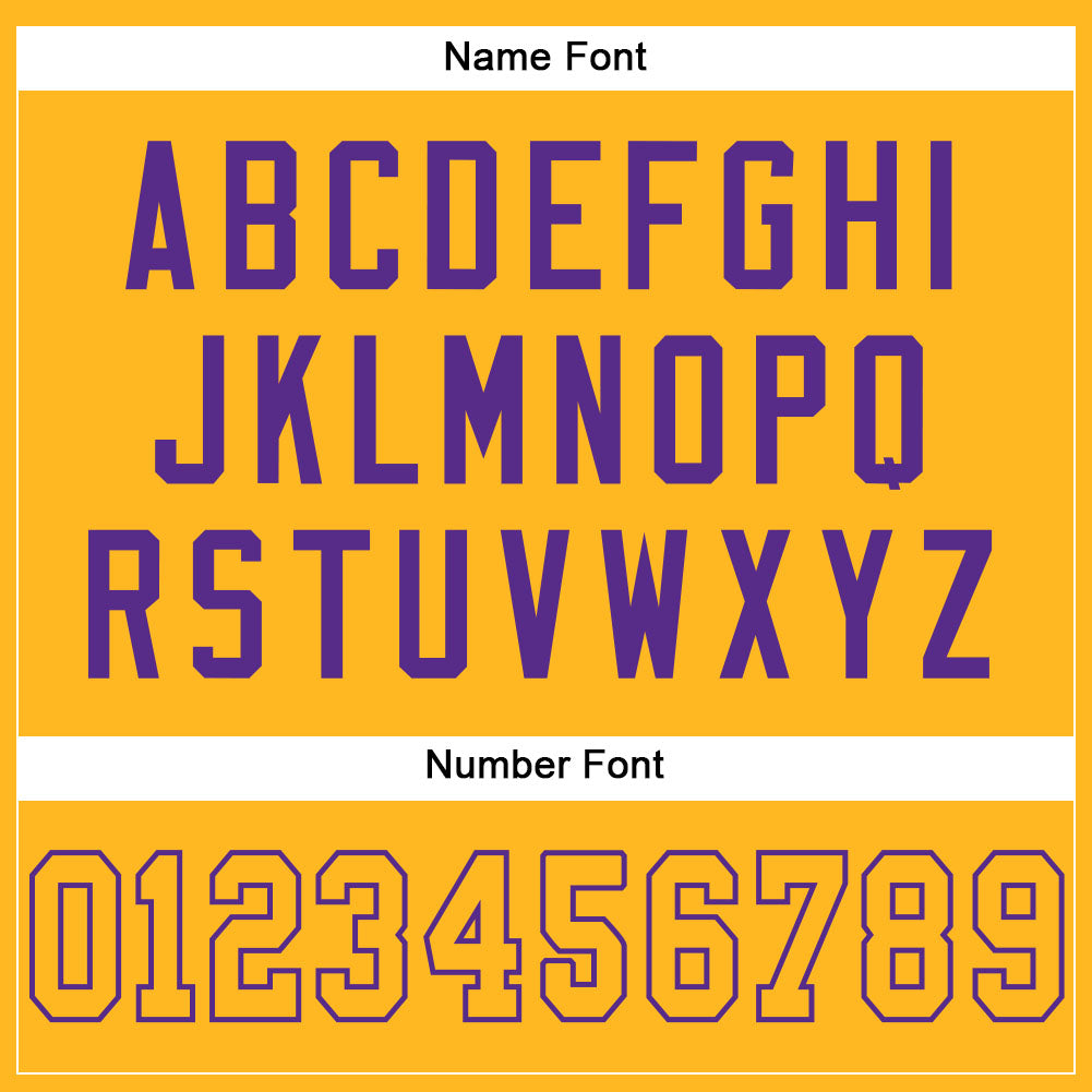 Custom Gold Gold-Purple Mesh Authentic Football Jersey - Sky-Custom