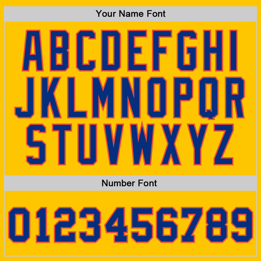 Custom Gold Royal-Orange Authentic Throwback Basketball Jersey - Sky-Custom