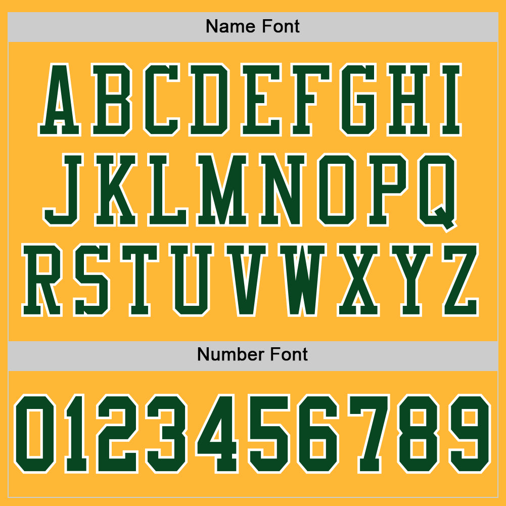 Custom Gold Green-White Mesh Authentic Football Jersey - Sky-Custom