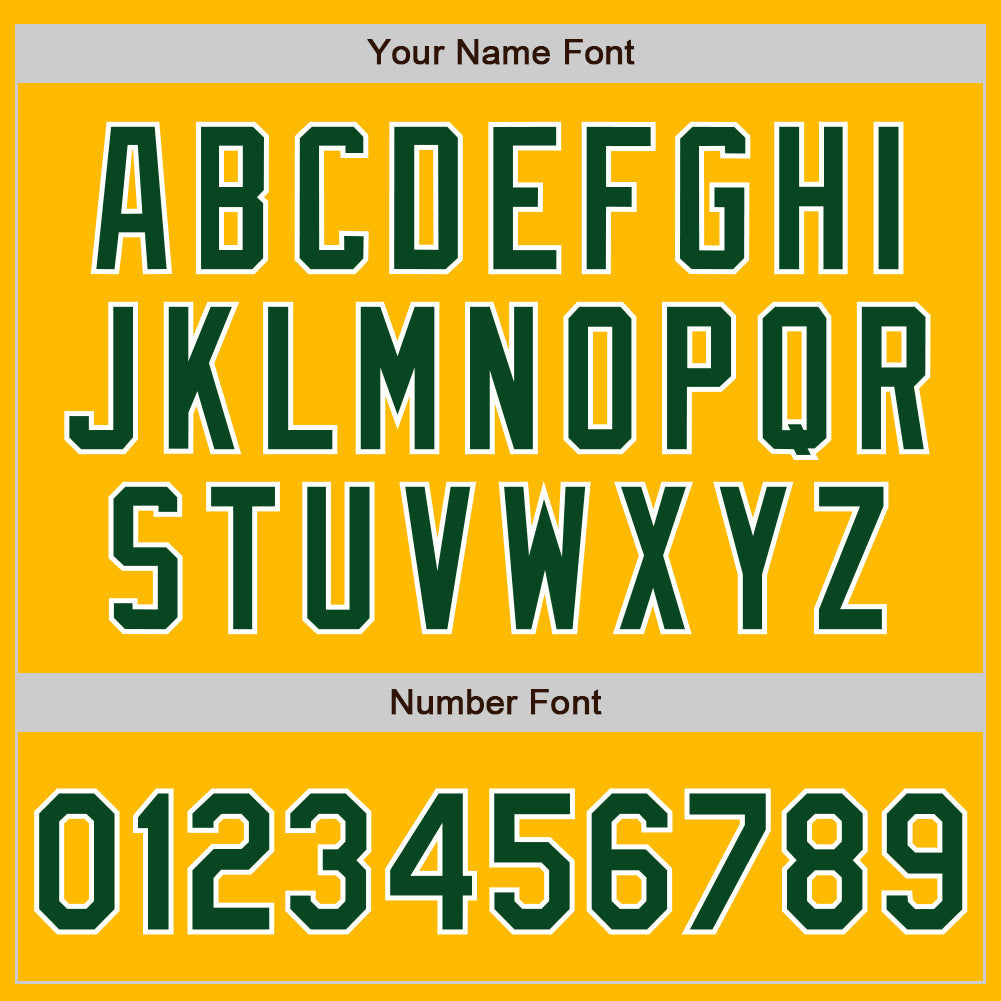 Custom Gold Green-White Authentic Baseball Jersey - Sky-Custom