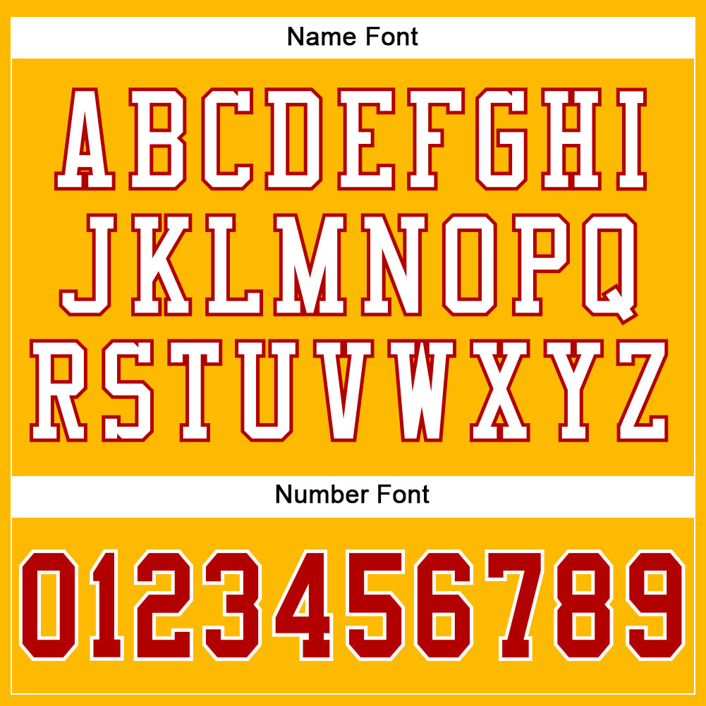 Custom Gold Red-White Mesh Authentic Football Jersey - Sky-Custom