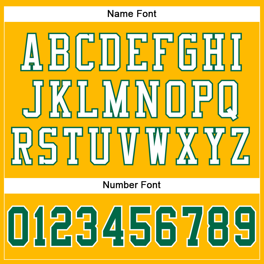 Custom Gold Kelly Green-White Mesh Authentic Football Jersey - Sky-Custom