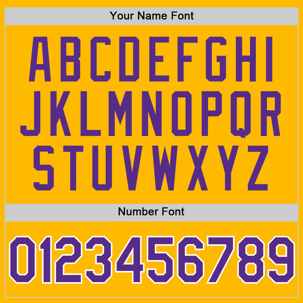 Custom Gold Purple-White Authentic Throwback Baseball Jersey - Sky-Custom