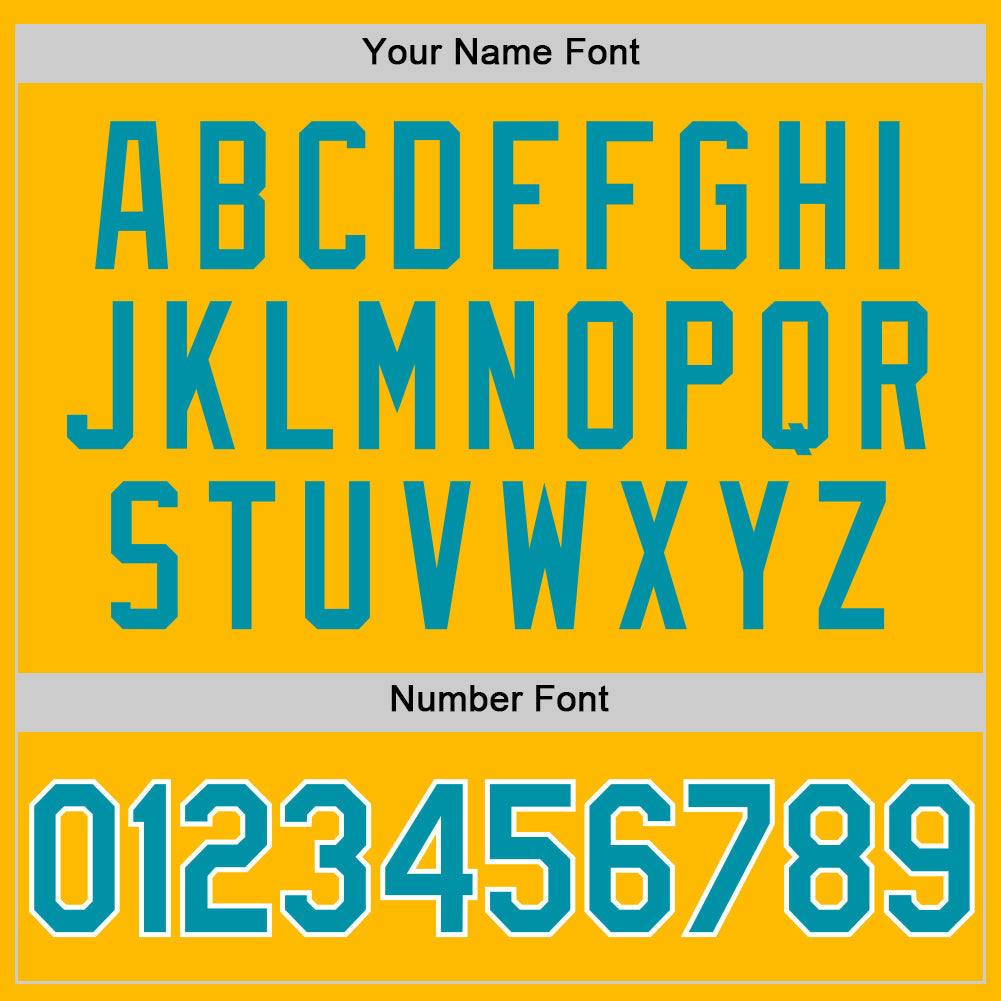 Custom Gold Teal-White Authentic Throwback Baseball Jersey - Sky-Custom