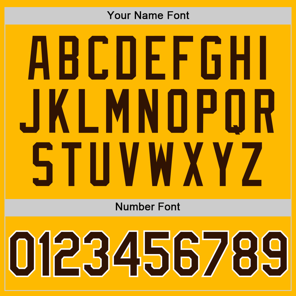 Custom Gold Brown-White Authentic Throwback Baseball Jersey - Sky-Custom