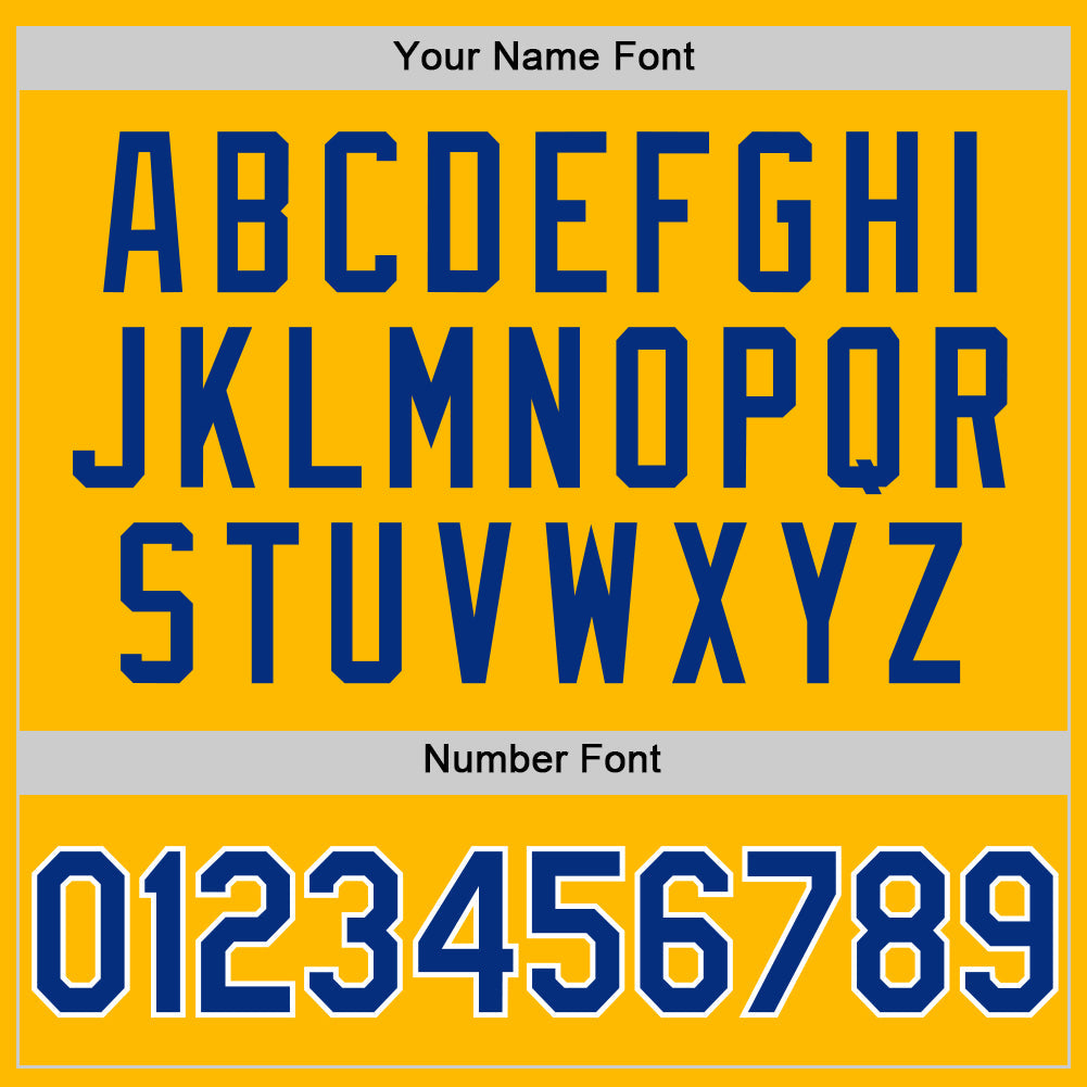 Custom Gold Royal-White Authentic Throwback Baseball Jersey - Sky-Custom