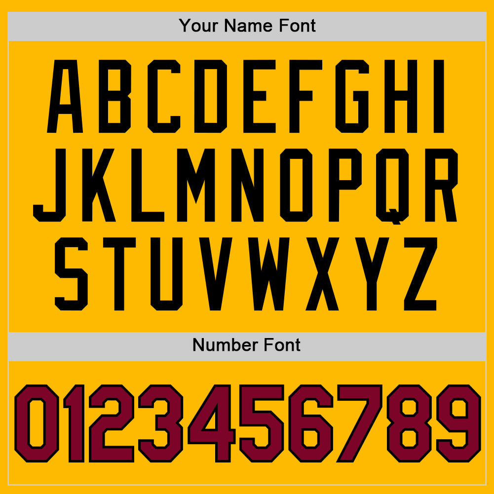 Custom Gold Maroon-Black Authentic Throwback Baseball Jersey - Sky-Custom