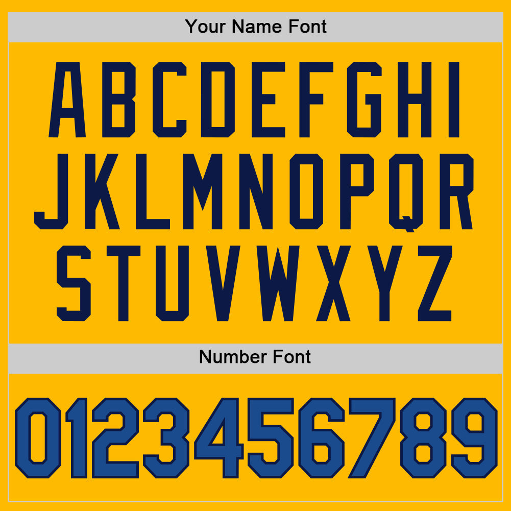 Custom Gold Blue-Navy Authentic Throwback Baseball Jersey - Sky-Custom