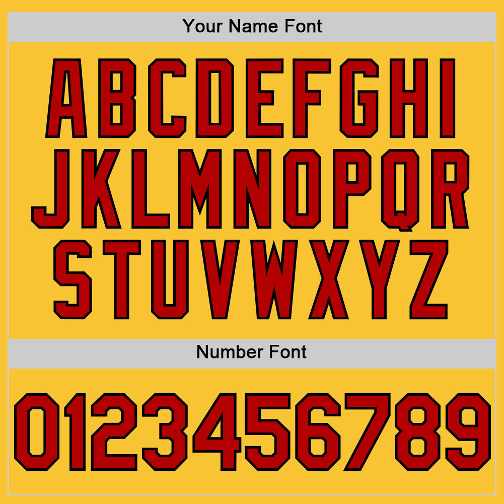 Custom Gold Red-Black Mesh Authentic Throwback Baseball Jersey - Sky-Custom