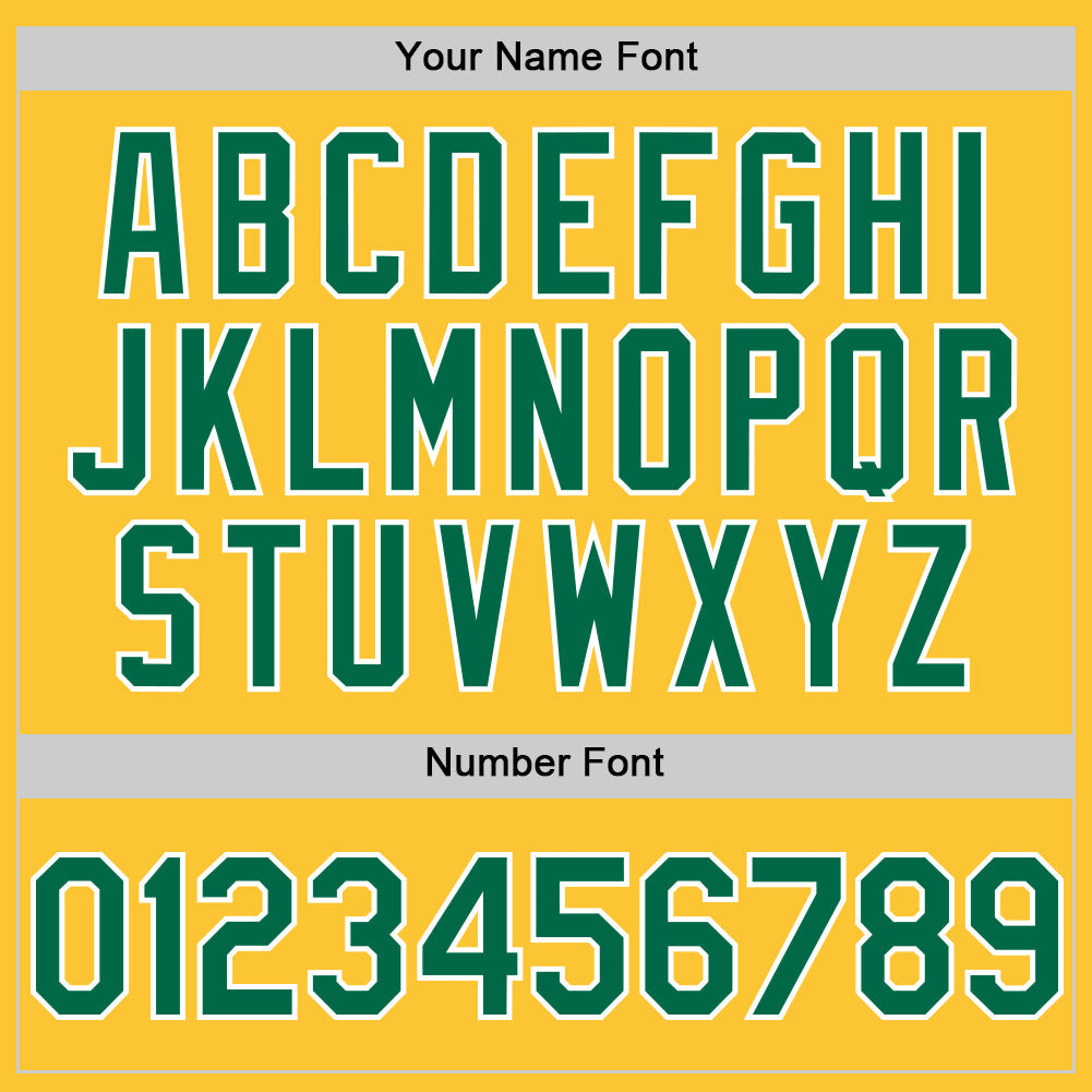 Custom Gold Kelly Green-White Mesh Authentic Throwback Baseball Jersey - Sky-Custom