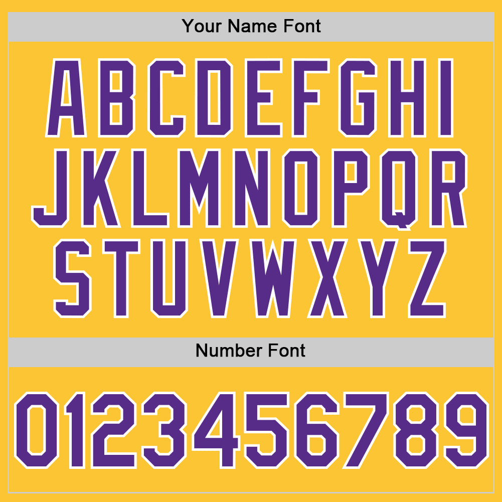 Custom Gold Purple-White Mesh Authentic Throwback Baseball Jersey - Sky-Custom