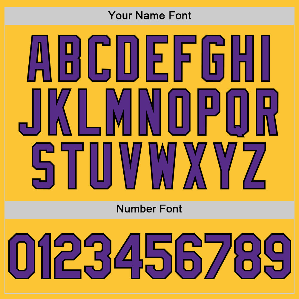 Custom Gold Purple-Black Mesh Authentic Throwback Baseball Jersey - Sky-Custom