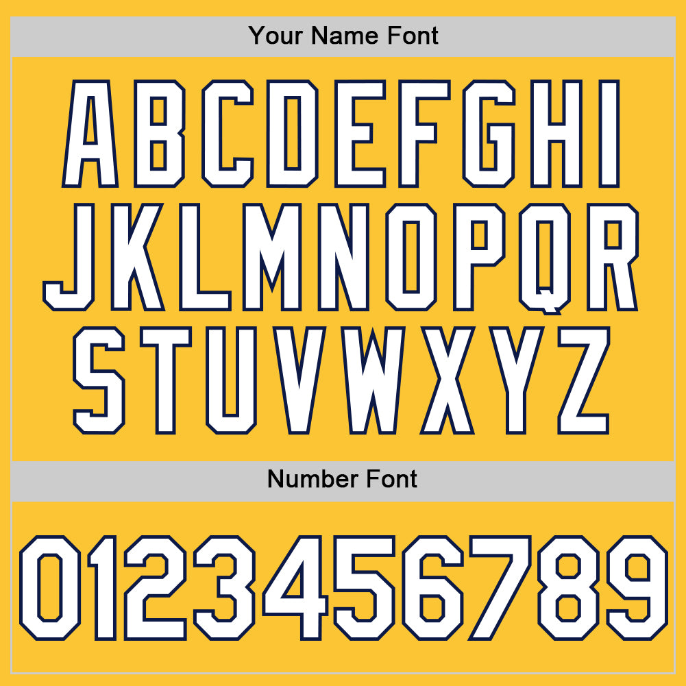 Custom Gold White-Navy Mesh Authentic Throwback Baseball Jersey - Sky-Custom