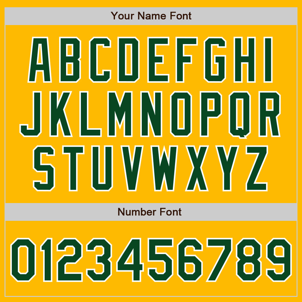 Custom Gold Green-White Authentic Baseball Jersey - Sky-Custom