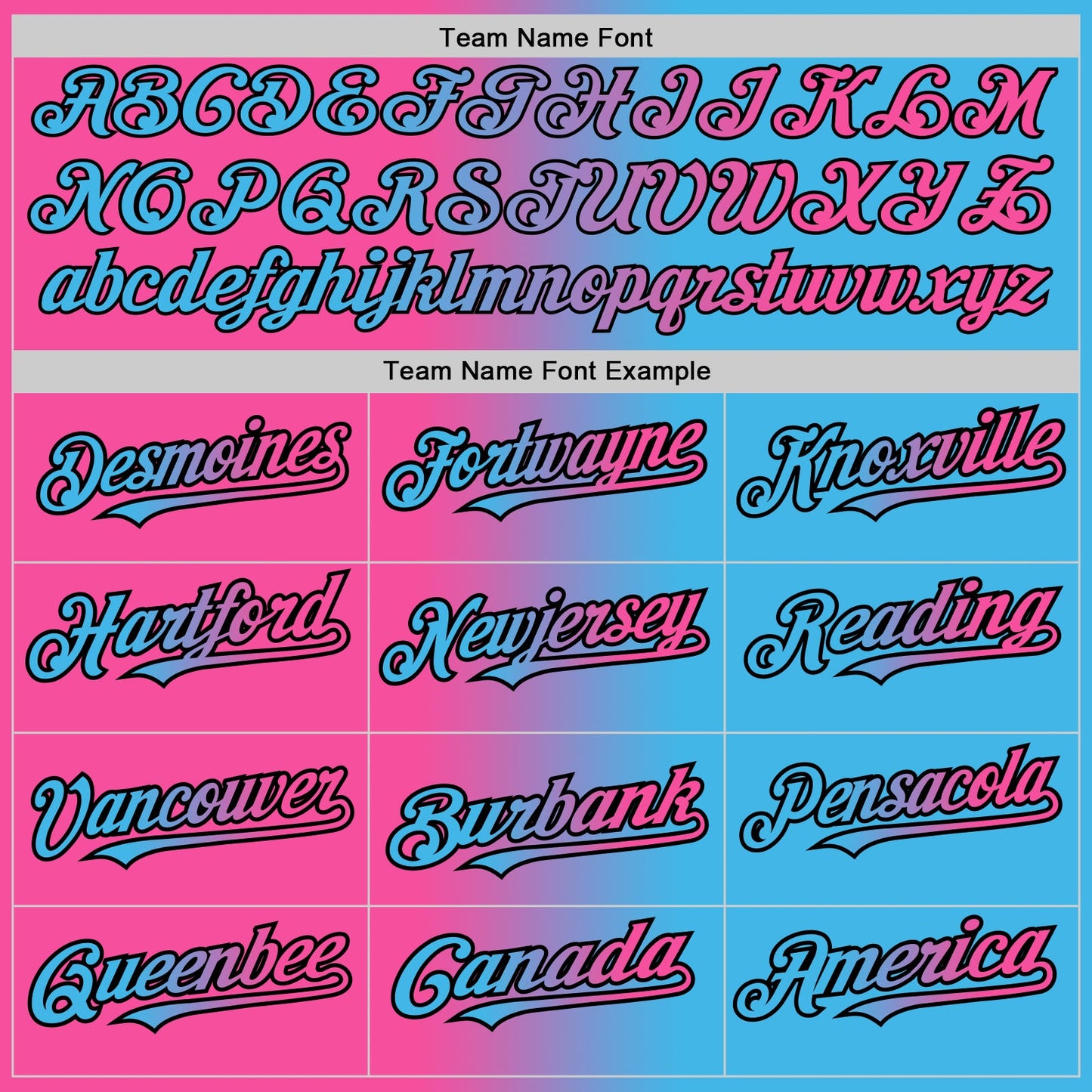 Custom Sky Blue Pink-Black Authentic Gradient Fashion Baseball Jersey - Sky-Custom