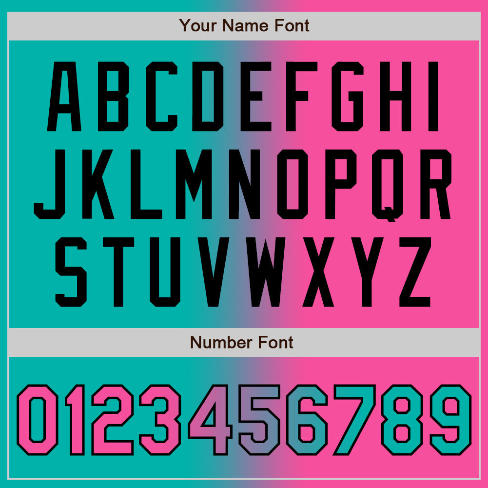 Custom Aqua Pink-Black Authentic Gradient Fashion Baseball Jersey - Sky-Custom