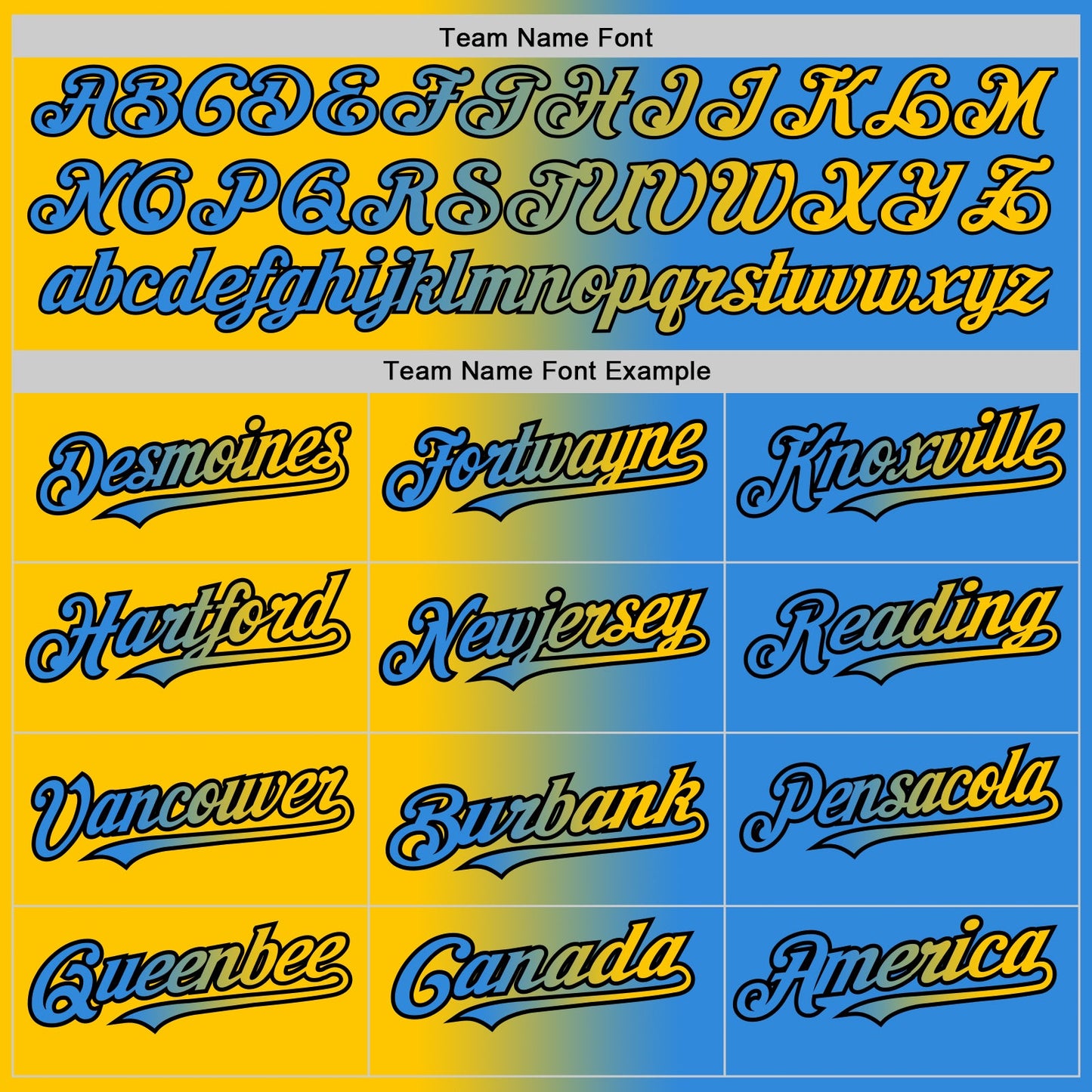Custom Electric Blue Yellow-Black Authentic Gradient Fashion Baseball Jersey - Sky-Custom
