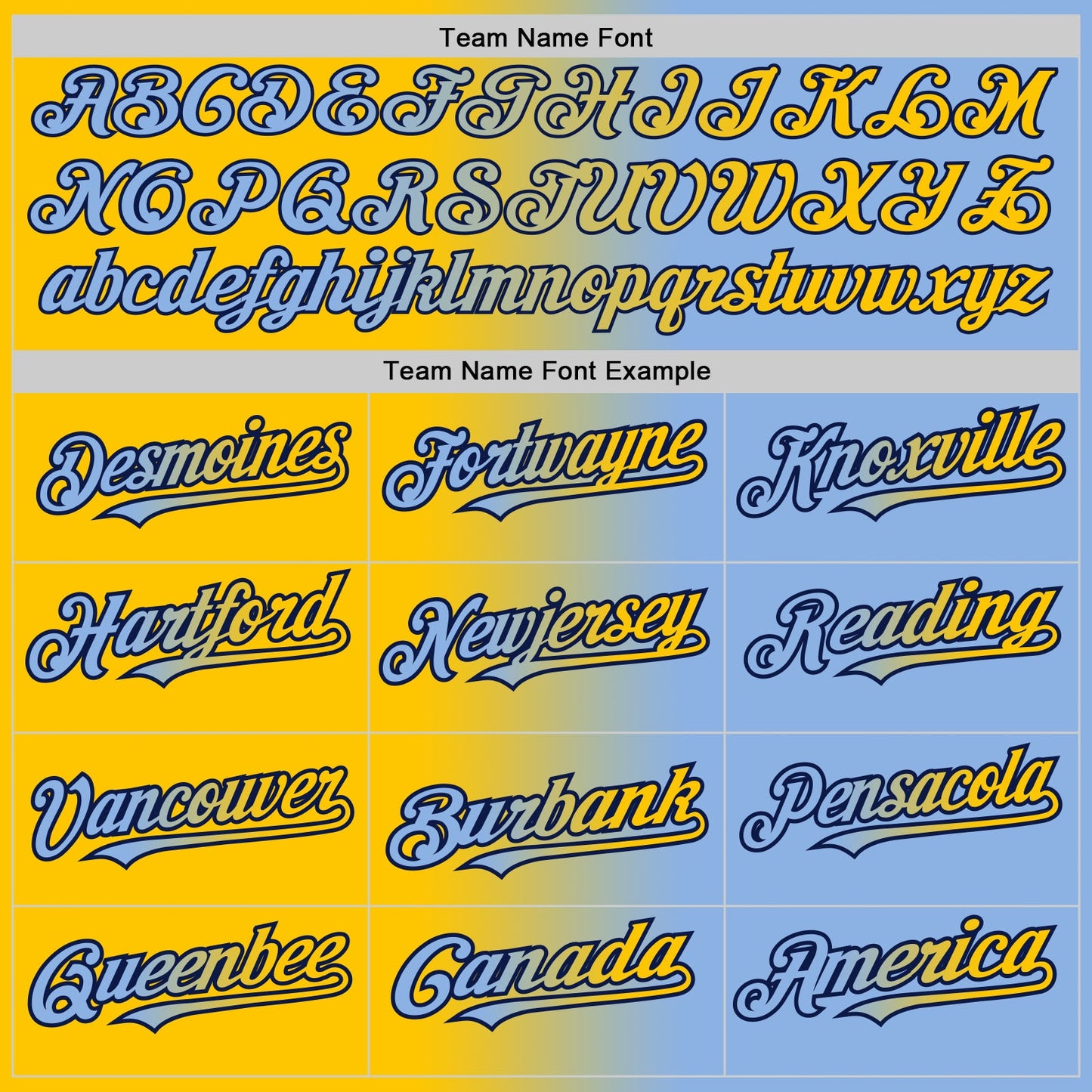 Custom Light Blue Yellow-Navy Authentic Gradient Fashion Baseball Jersey - Sky-Custom