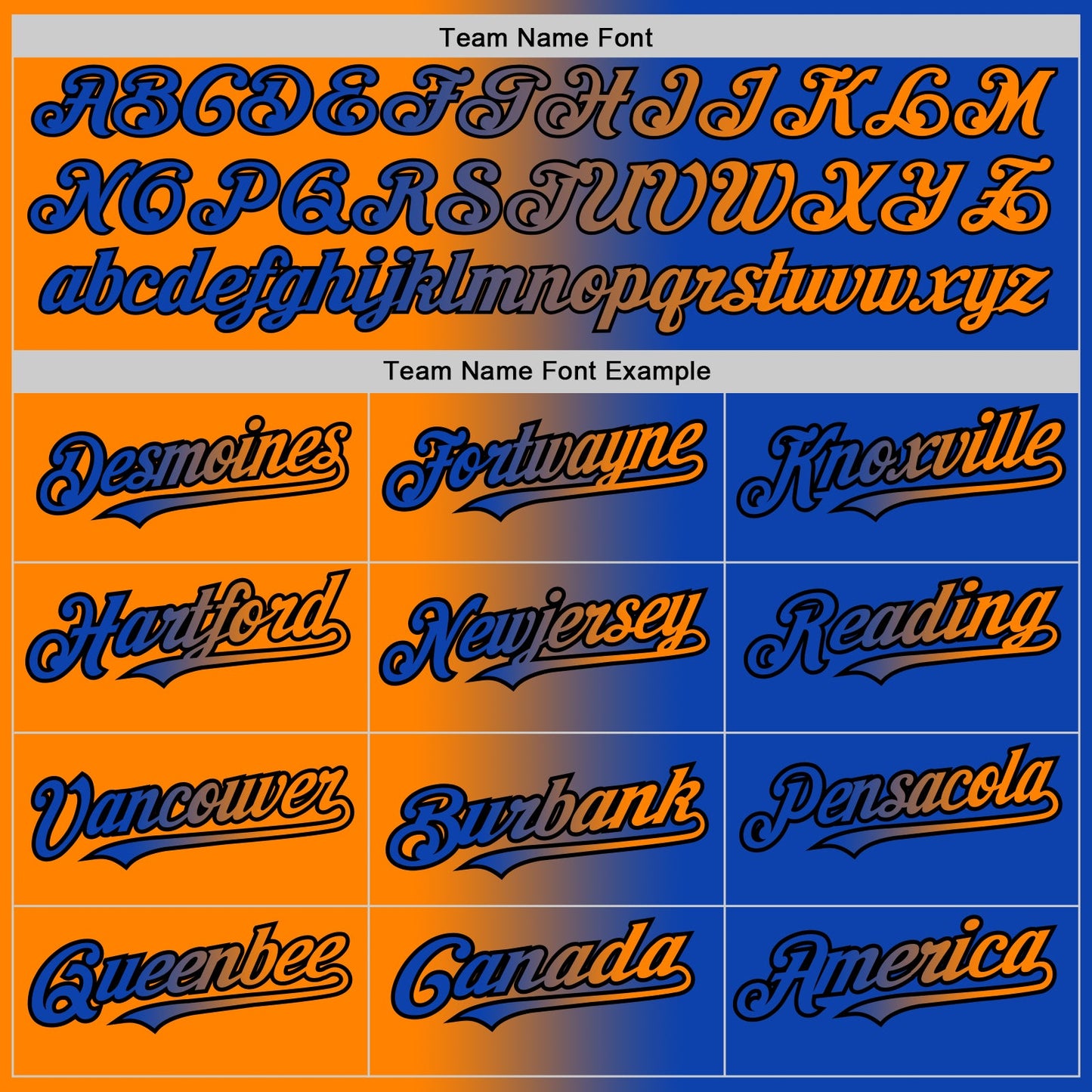 Custom Thunder Blue Bay Orange-Black Authentic Gradient Fashion Baseball Jersey - Sky-Custom