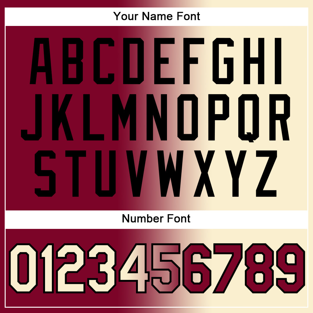 Custom Maroon Cream-Black Authentic Gradient Fashion Baseball Jersey - Sky-Custom