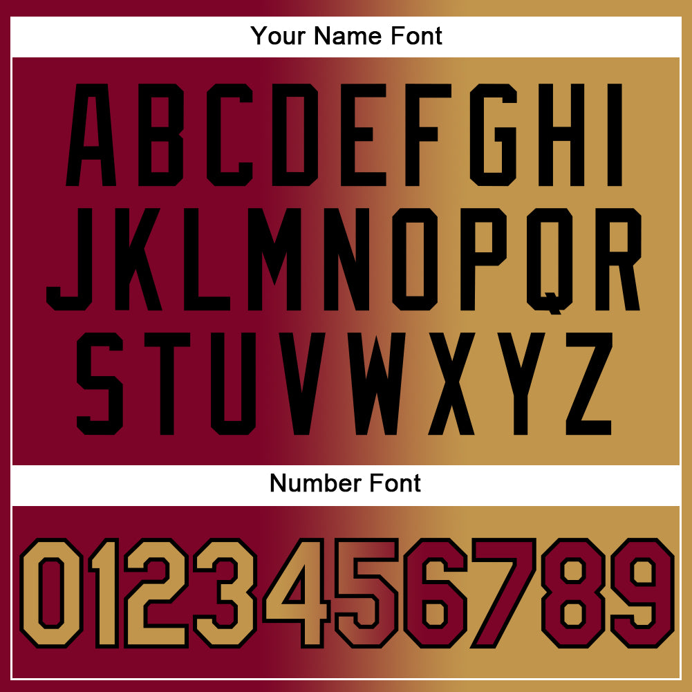 Custom Maroon Old Gold-Black Authentic Gradient Fashion Baseball Jersey - Sky-Custom