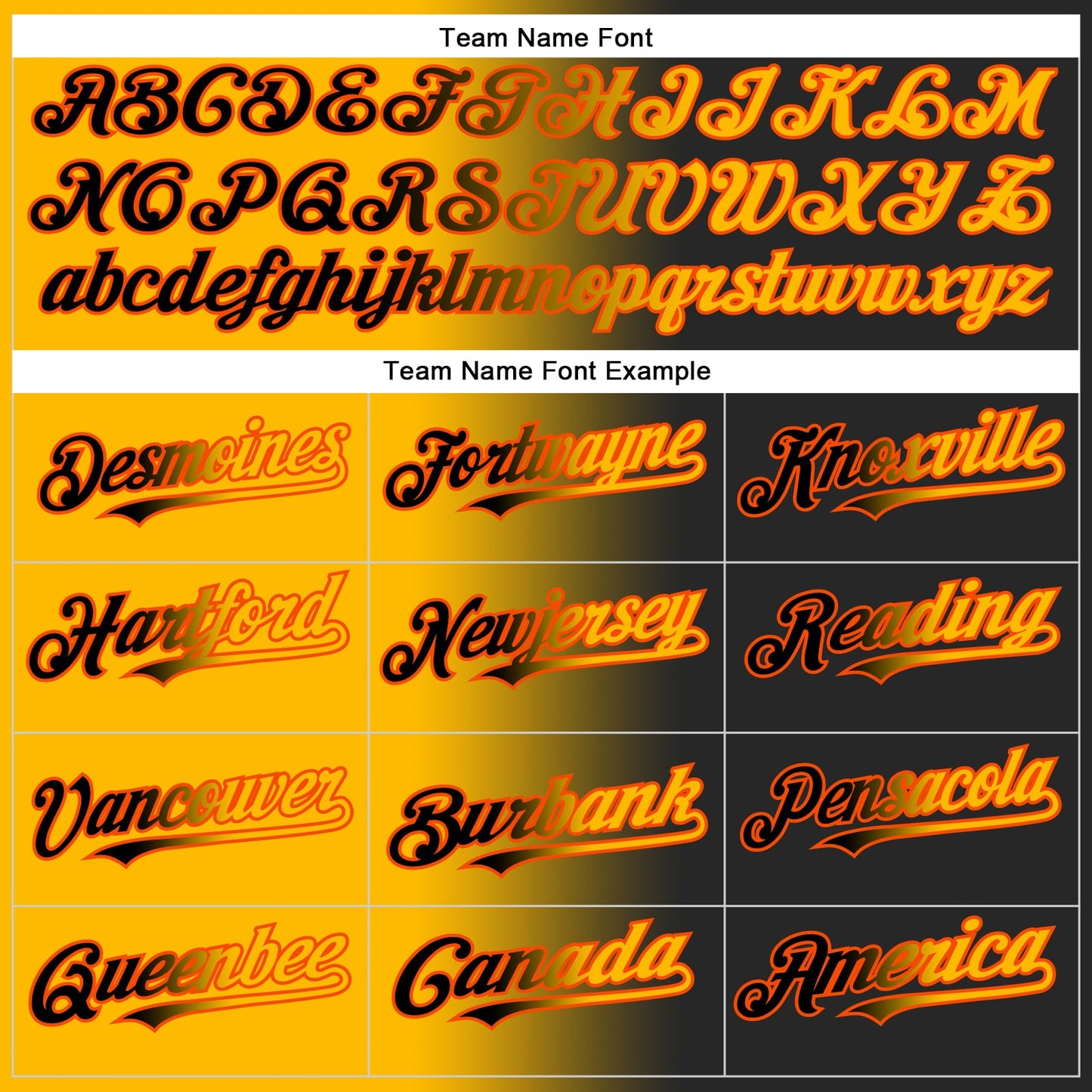 Custom Black Gold-Orange Authentic Gradient Fashion Baseball Jersey - Sky-Custom