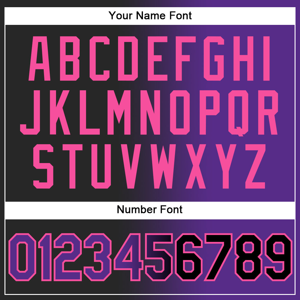 Custom Black Purple-Pink Authentic Gradient Fashion Baseball Jersey - Sky-Custom